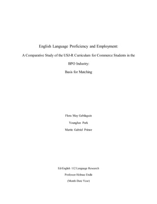 Research paper title page deals