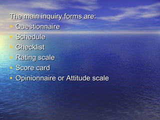 Research tool.questionnaire | PPT