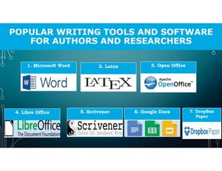 Research tools and software - dr.c.thanavathi