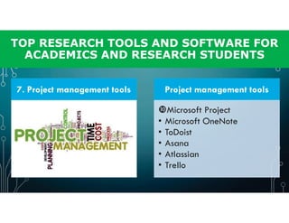 Research tools and software - dr.c.thanavathi