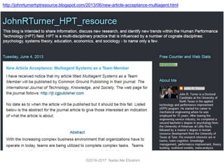 ©2016-2017 Nader Ale Ebrahim
http://johnrturnerhptresource.blogspot.com/2013/06/new-article-acceptance-multiagent.html
 