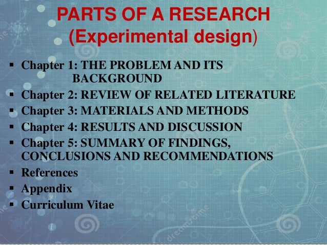 chapter 4 of experimental research