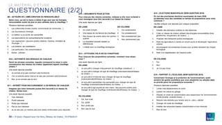 © Ipsos | Rapport pour Via Sèva_Réseau de chaleur_19-079429-01
Q9 – ACTEURS DE L’AMÉLIORATION DU RENOUVELABLE
Selon vous, qui est le mieux à même d’agir pour que les énergies
renouvelables soient de plus en plus utilisées dans le chauffage ?
Plusieurs réponses possibles
1. Les collectivités locales (mairie, communauté de communes…)
2. Les fournisseurs d’énergie
3. Le bailleur ou le syndic de copropriété
4. Les associations de copropriétaires/de locataires
5. Les organismes / pouvoirs publics (Ademe, Cerema, ministère de
l’écologie…)
6. Les artisans, les installateurs
7. Les particuliers / les consommateurs
8. Autres : préciser :
Q10 – NOTORIÉTÉ DES RÉSEAUX DE CHALEUR
Parmi les phrases suivantes, laquelle correspond le mieux à votre
connaissance des réseaux de chaleur (également appelé chauffage
urbain) ?
Une seule réponse possible
1. Je connais et je sais comment cela fonctionne
2. J’en ai entendu parler mais je ne sais pas comment cela fonctionne
3. Non, je ne connais pas du tout
Q11 – INTÉRÊT POUR RACCORDEMENT A UN RÉSEAU DE CHALEUR
Imaginez que votre immeuble puisse être raccordé à un réseau de
chaleur. Seriez-vous :
Une seule réponse possible
1. Très intéressé
2. Plutôt intéressé
3. Plutôt pas intéressé
4. Pas du tout intéressé
5. Je ne sais pas, je n’estime pas avoir assez d’information pour répondre
33 ‒
LE MATÉRIEL D’ÉTUDE
QUESTIONNAIRE (2/2)Q12 – ARGUMENTS POUR ACTION
Pour chacune des raisons suivantes, indiquez si elle vous inciterait à
vous renseigner pour être raccordé à un réseau de chaleur
Une seule réponse par ligne
Q14 – ÉLECTIONS MUNICIPALES (NEW QUESTION 2019)
En vue des prochaines élections municipales de mars 2020,
qu’attendez-vous des candidats en termes de propositions pour votre
commune ?
Veuillez indiquer une réponse pour chaque proposition
EN LIGNE
1. Installer des panneaux solaires ou des éoliennes
2. Créer un réseau de chaleur utilisant des énergies renouvelables (bois,
géothermie, récupération de chaleur…)
3. Proposer des transports publics écologiques
4. Aider les agriculteurs à vendre en circuit-courts et développer l’agriculture
urbaine
5. Accompagner les entreprises locales pour qu’elles réduisent leur impact
écologique
6. Aider à la végétalisation de l’espace public
EN COLONNE
1. Oui
2. Non
3. Je n’ai pas d’avis
Q15 – RAPPORT À L’ÉCOLOGIE (NEW QUESTION 2019)
Concernant l’écologie et la protection de l’environnement, quels
seraient les gestes quotidiens que vous adopteriez (ou adoptez déjà)
en priorité parmi les propositions suivantes ?
Plusieurs réponses possibles
1. Limiter mes déplacements en avion
2. Laisser ma voiture au garage
3. Adopter un mode de consommation plus respectueux de l’environnement
(mode durable, produits locaux,...)
4. Réduire mes déchets pour tendre vers le « zéro » déchet
5. Changer de mode de chauffage
6. Installer des ampoules basses consommation à mon domicile
7. Rien du tout
EN LIGNE
1. Un crédit d’impôt
2. Une baisse de ma facture de chauffage
3. Des travaux de voierie dans ma rue/mon
quartier
4. La chaudière actuelle cassée ou
défectueuse
5. L’intérêt pour un chauffage écologique
EN COLONNE
1. Oui certainement
2. Oui probablement
3. Non probablement pas
4. Non certainement pas
Q13 – ATTITUDES VIS-À-VIS DU CHAUFFAGE
Pour chacune des propositions suivantes, comment vous situez-
vous ?
Une seule réponse par ligne
EN LIGNE
1. Je suis prêt à changer d’équipement de chauffage (radiateurs…)
2. Je suis prêt à changer de type de chauffage (individuel/collectif/réseau
de chaleur…)
3. Je suis prêt à m’informer pour changer de type de chauffage
(individuel/collectif/réseau de chaleur…)
4. Je suis prêt à sensibiliser ma copropriété pour changer de type de
chauffage (individuel/collectif/réseau de chaleur…)
5. Je suis prêt à agir auprès de mon maire / des pouvoirs publics pour
changer de type de chauffage (individuel/collectif/réseau de chaleur…)
EN COLONNE
1. Oui, tout à fait
2. Oui, plutôt
3. Non, plutôt pas
4. Non, pas du tout
 