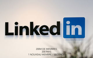 200M DE MEMBRES
          200 PAYS
1 NOUVEAU MEMBRE / SECONDE
 