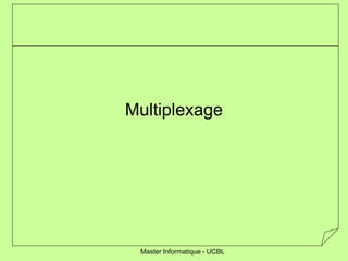 Master Informatique - UCBL
Multiplexage
 