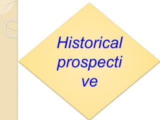 Historical
prospecti
ve
 