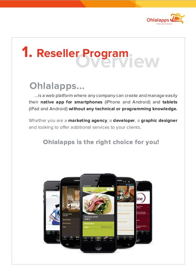 Reseller mobile apps program