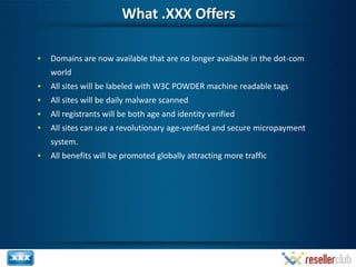 How .XXX Makes Sense for your Business | PPT