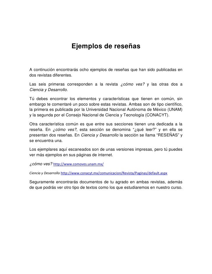 Como Hacer Una Reseña Literaria Ejemplos Colección De Ejemplo