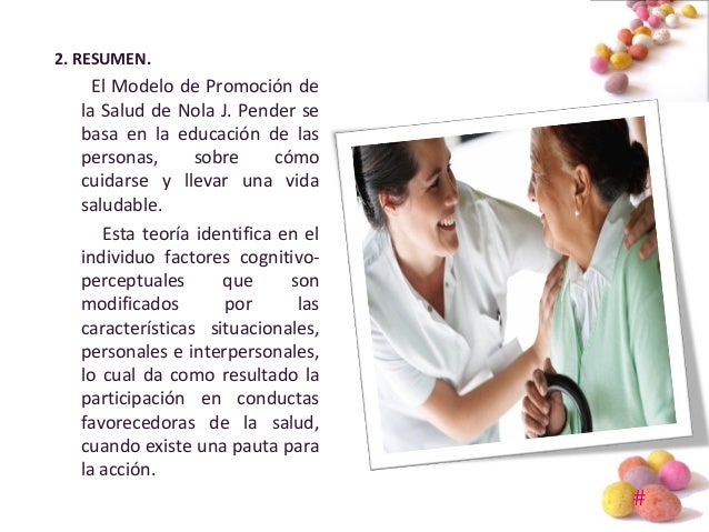 Nola J. Pender Modelo de Promoción de la Salud
