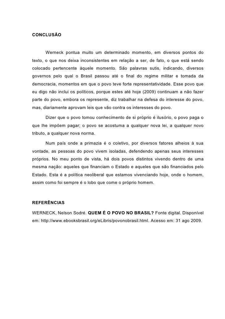 Resenha conclusão Resenha conclusão
