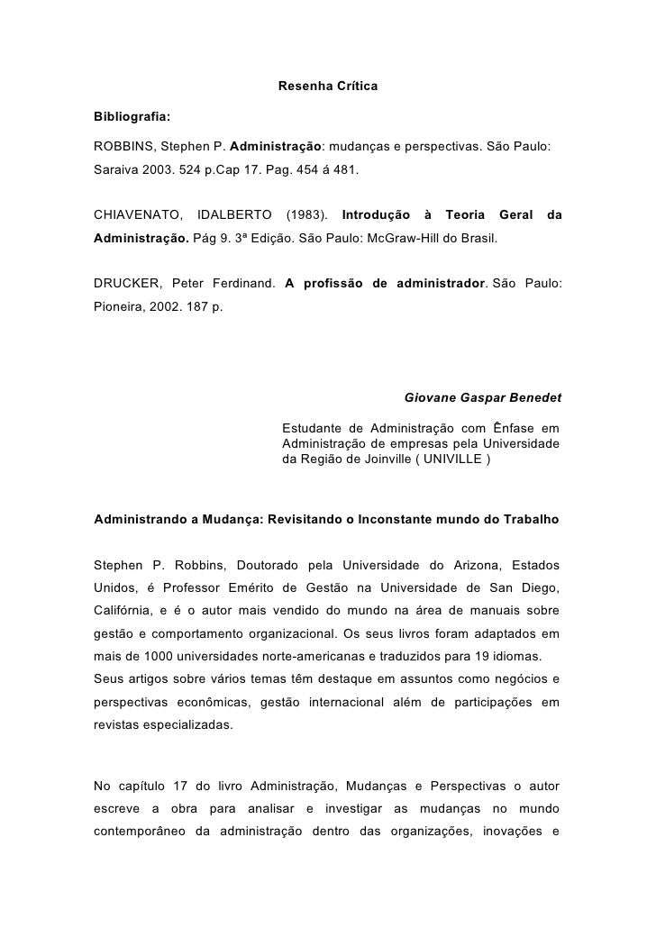 Estrutura de um resumo de livro Estrutura de um resumo de livro
