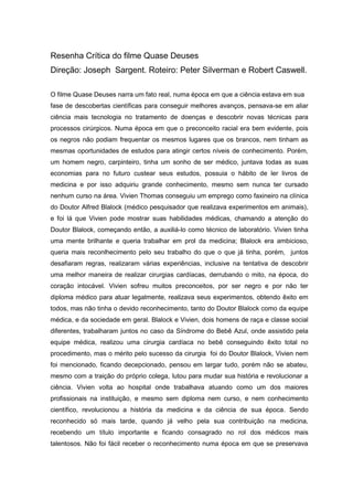 Resenha crítica do filme 