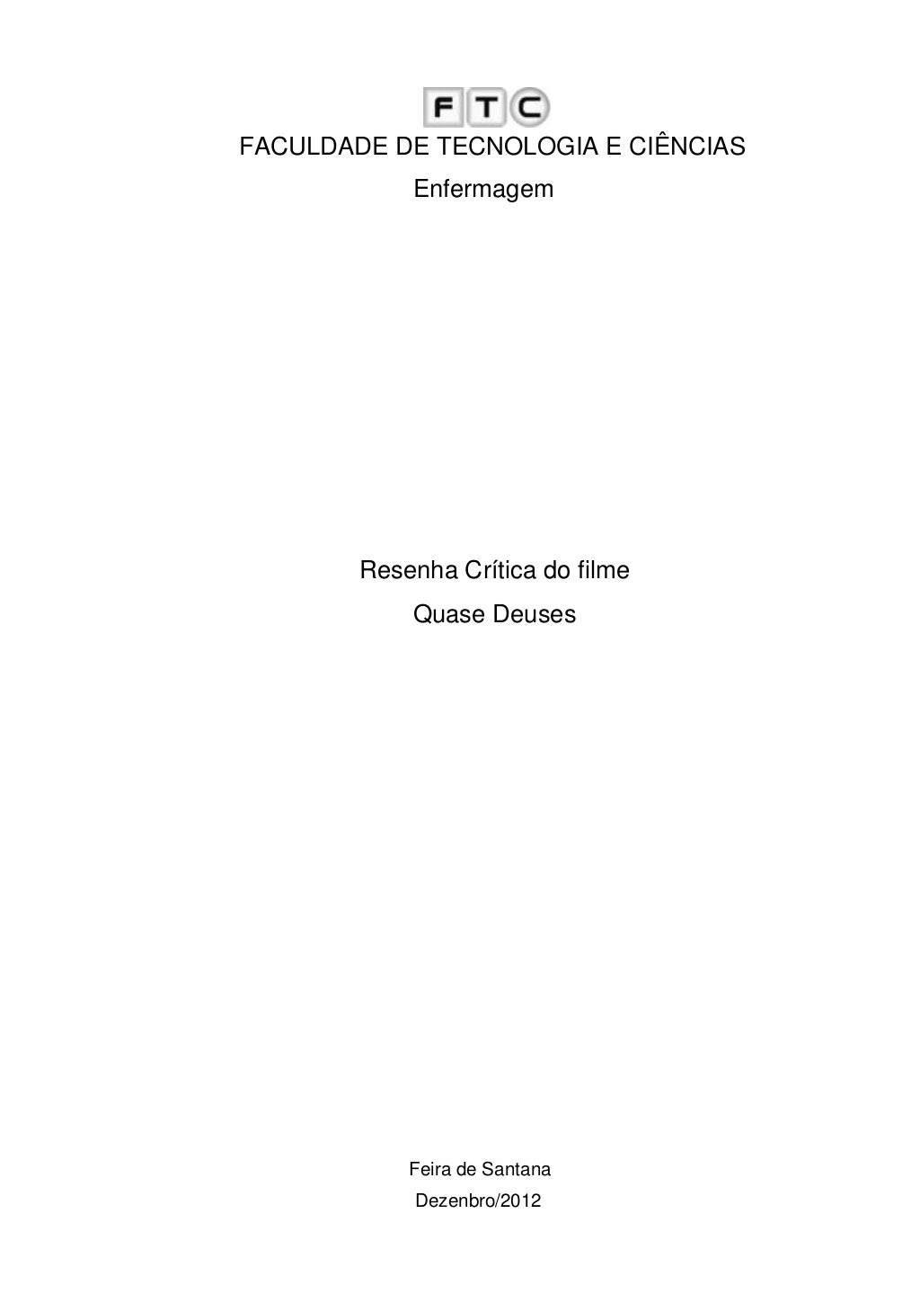 Filme Quase Deuses Resumo - BRUNIV