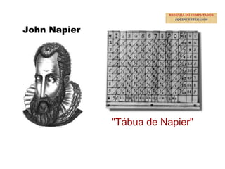 7
RESENHA DO COMPUTADOR
EQUIPE VETERANOS
John Napier
"Tábua de Napier"
 