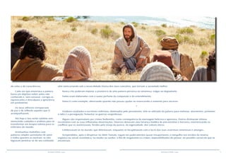 4 5RESENHA ESPÍRITA online RESENHA ESPÍRITA online
de vidas e de consciências.
Cada vez que enunciava a palavra
havia um objetivo nobre antes não
conhecido e, sem censurar, corrigia os
equivocados e desculpava a ignorância
em predomínio.
Os Seus silêncios enriqueciam
de paz e de reflexão aqueles que O
acompanhavam.
Até hoje o Seu verbo sublime vem
merecendo cuidados e análises para se
transformar em terapia valiosa para os
enfermos do mundo.
Arrebanhou multidões com
palavras simples aureoladas de amor
e todos quantos as ouviram, se não
lograram penetrar-se do seu conteúdo
vêm reencarnando sob a musicalidade Divina dos Seus conceitos, que tornam a sociedade melhor.
Nunca Lhe puderam imputar a pronúncia de uma palavra perversa ou venenosa, vulgar ou degradante.
Todas eram elaboradas com o suave perfume da compaixão e do entendimento.
Toma-O como exemplo, silenciando quando não possas ajudar ou enunciando-a somente para socorrer.
*
Oradores exaltados e escritores enfermos, dominados pelo pessimismo, têm-se utilizado da palavra para malsinar, atormentar, promover
o ódio e a perseguição, fomentar as guerras vergonhosas.
Alguns são responsáveis por crimes hediondos, como consequência da mensagem belicosa e agressiva. Outros dizimaram vítimas
incontáveis com as suas inflamadas dissertações. Diversos deixaram uma herança maldita de preconceitos e horrores, exteriorizando os
conflitos que os martirizaram, feridos pela inveja da pureza, da ingenuidade, dos valores éticos.
Celebrizaram-se no mundo, que detestavam, enquanto se locupletavam com o lucro das suas assertivas venenosas e amargas...
Arrependidos, após o despertar no Além-Túmulo, rogam em padecimentos quase insuportáveis, o mergulho nos tecidos da miséria
orgânica ou social, econômica, na mudez ou surdez, a fim de resgatarem os crimes, impossibilitados de pensar, no presídio carnal em que se
encontram.
 