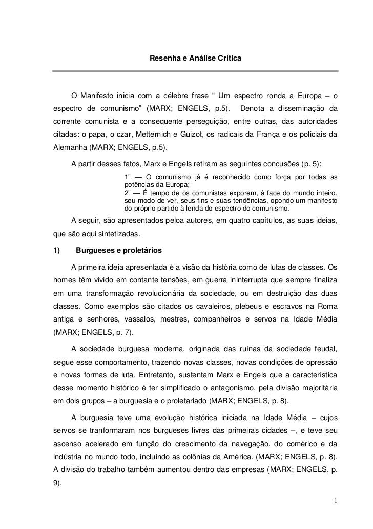 Resenha critica de um artigo
