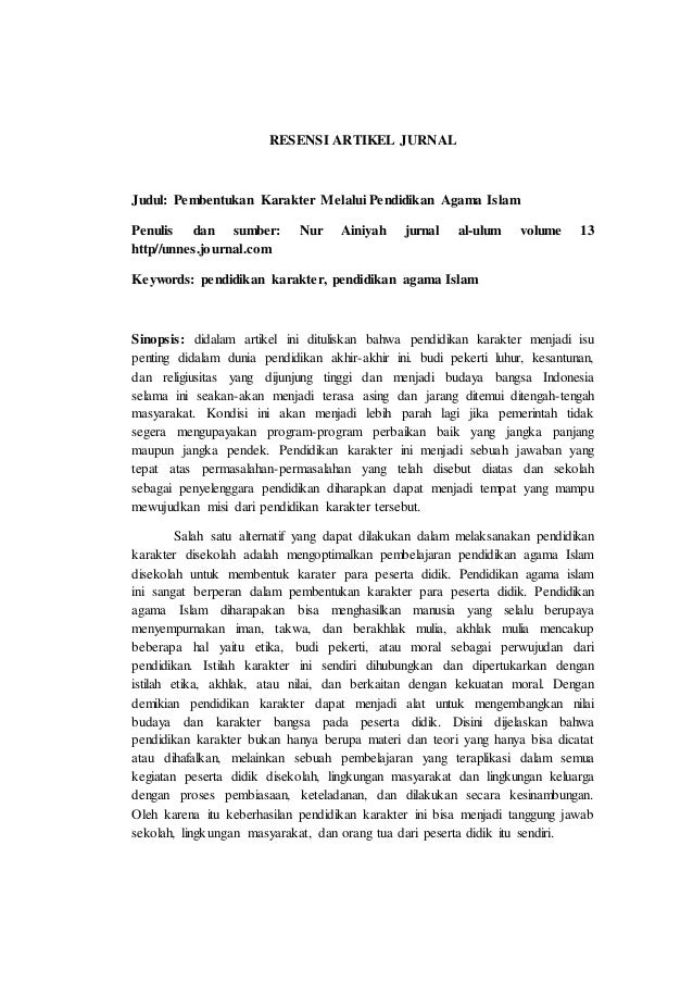 Contoh Resensi Artikel Pendidikan - Kaisar Soal