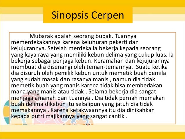 Contoh Sinopsis Cerkak