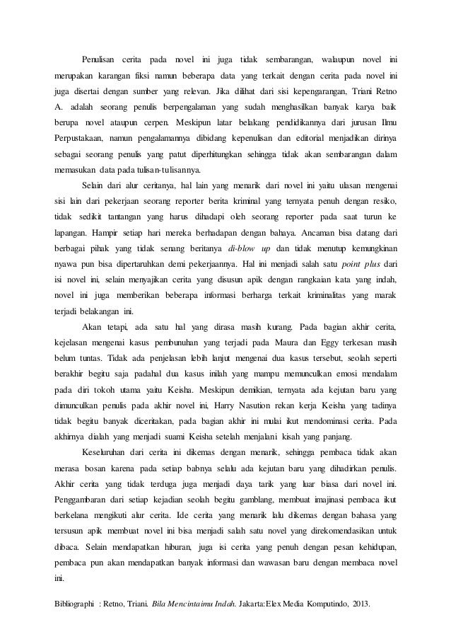 Resensi novel Bila Mencintaimu Indah