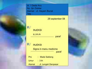 Respar Injeksi RESEP DAN BENTUK SEDIAAN OBAT.ppt