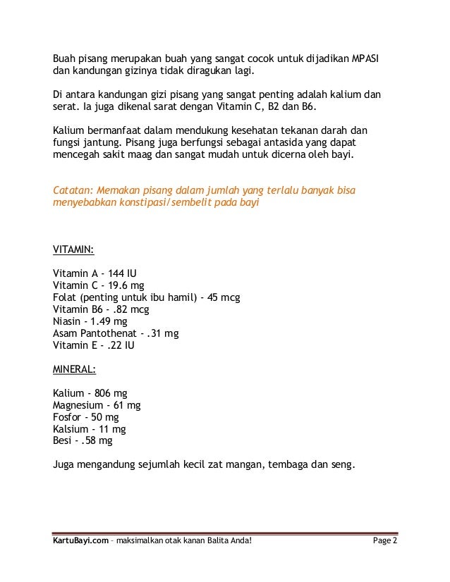 Resepi pisang-untuk-bayi Resepi pisang-untuk-bayi