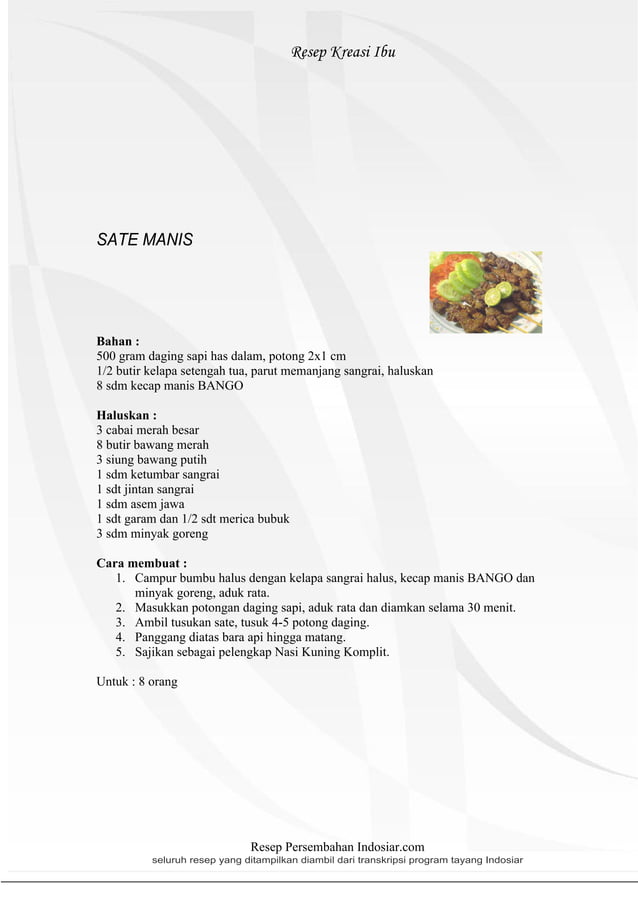 Resep Masakan | PDF