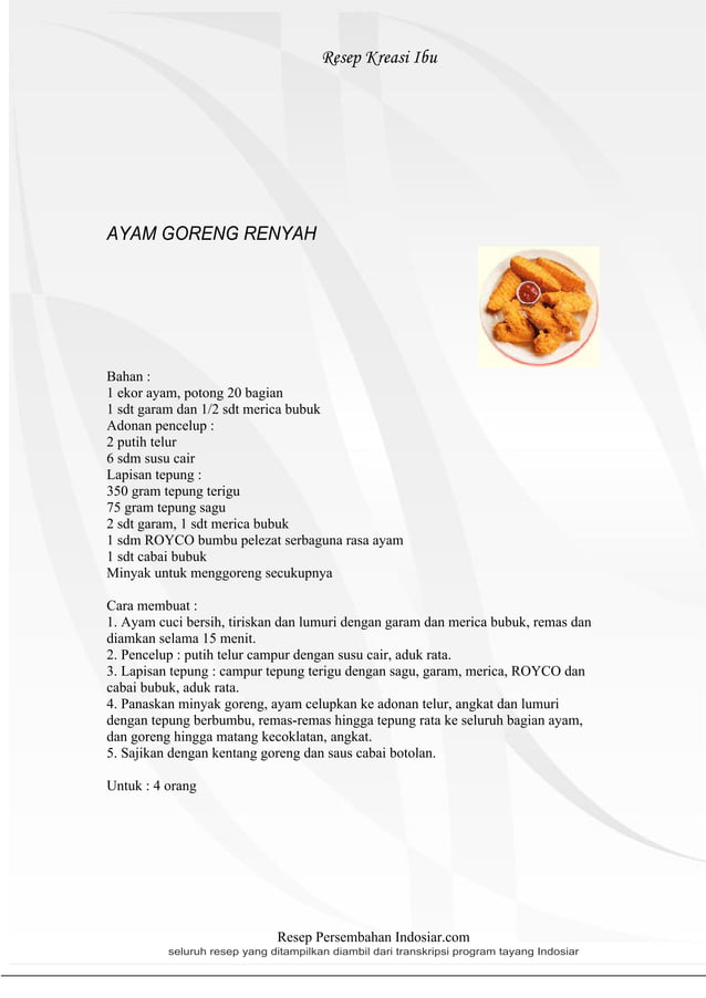 Resep Masakan | PDF