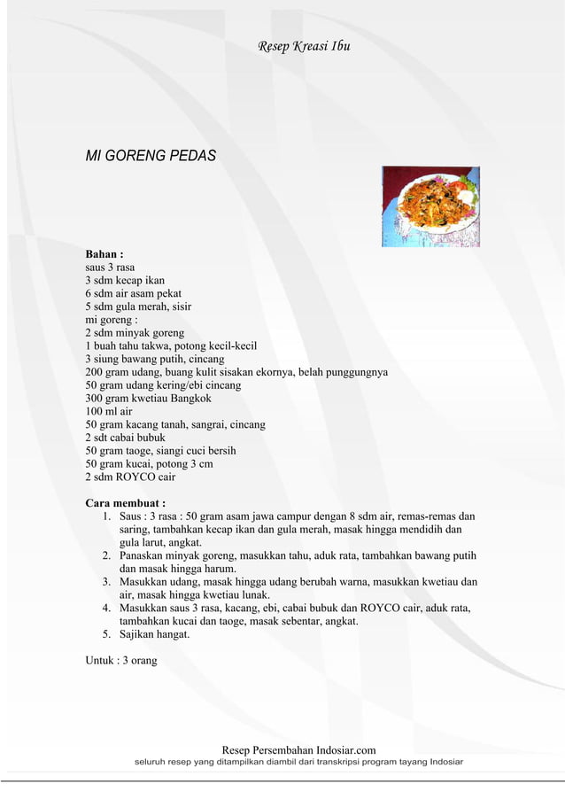 Resep Masakan | PDF