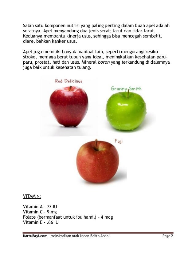Resep Apel Untuk Bayi
