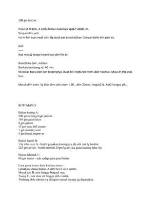 Resepi roti | DOC