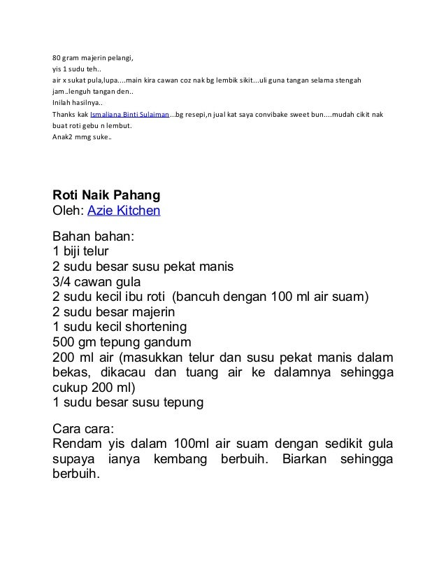 Resepi Roti