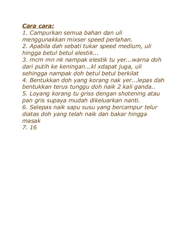 Resepi Roti