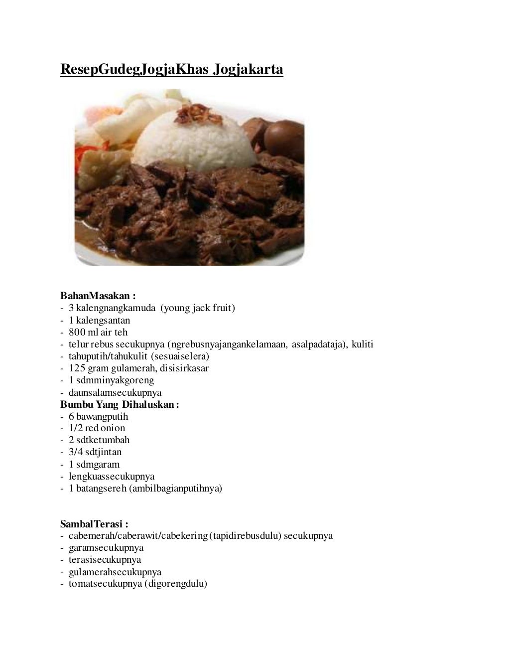 Resep masakan
