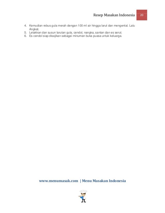 Resep masakan dan minuman populer indonesia