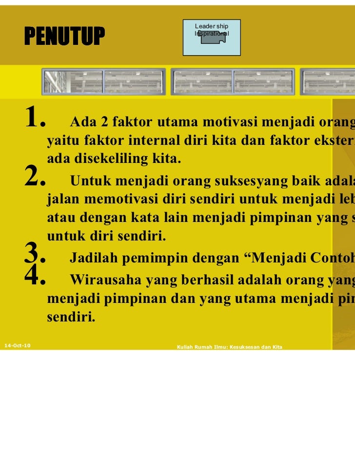 Resep menuju kesuksesan: 