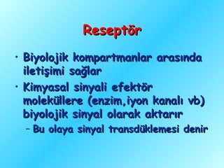 Dil Reseptoru Reseptor (fazlası için www.tipfakultesi.org ) | PPT