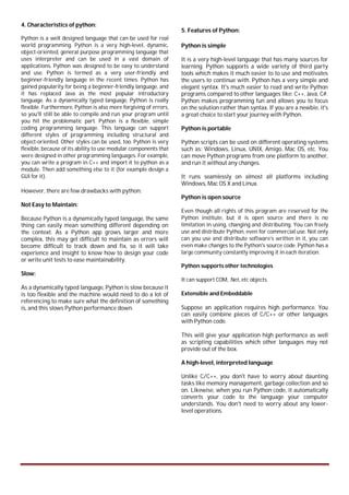 Research paper on python by Rj | PDF