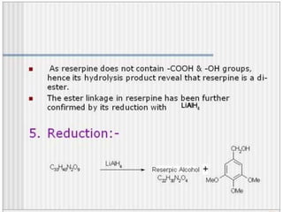 Reserpine structural elucidation | PPTX
