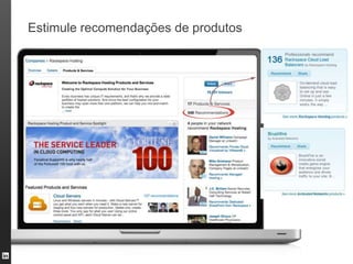 Estimule recomendações de produtos
 
