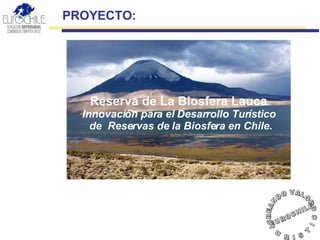 Reserva de La Biosfera Lauca  Innovación para el Desarrollo Turístico  de  Reservas de la Biosfera en Chile. PROYECTO: CREANDO VALOR  EUROCHILE T U R I S T I C O 