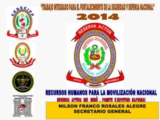 NILSON FRANCO ROSALES ALEGRE
SECRETARIO GENERAL
 