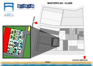 MASTERPLAN - CLUBE
PRAIA
ACESSO AMÉRICAS
 