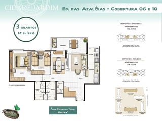Ed. das Azaléias – Cobertura 06 e 10

3 quartos
(2 suítes)




             Área Privativa Total:
                   178,14 m²
 