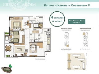 Ed. dos Jasmins - Cobertura 11


    4 quartos
     (2 suítes)   Área Privativa Total:
                        195,49 m²
 