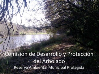 Comisión de Desarrollo y Protección
del Arbolado
Reserva Ambiental Municipal Protegida
 