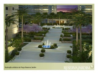 Ilustração artística da Praça Reserva Jardim   