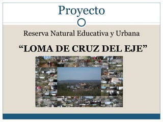 Proyecto
Reserva Natural Educativa y Urbana

“LOMA DE CRUZ DEL EJE”
 