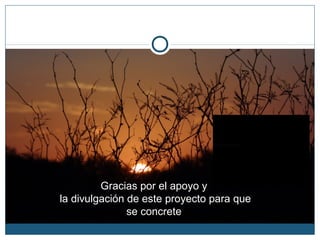 Gracias por el apoyo y
la divulgación de este proyecto para que
               se concrete
 