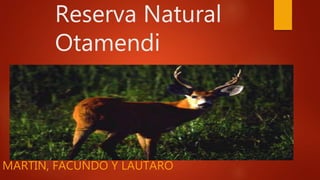 Reserva Natural
Otamendi
MARTÍN, FACUNDO Y LAUTARO
 